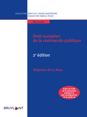 cover image of Droit européen de la commande publique